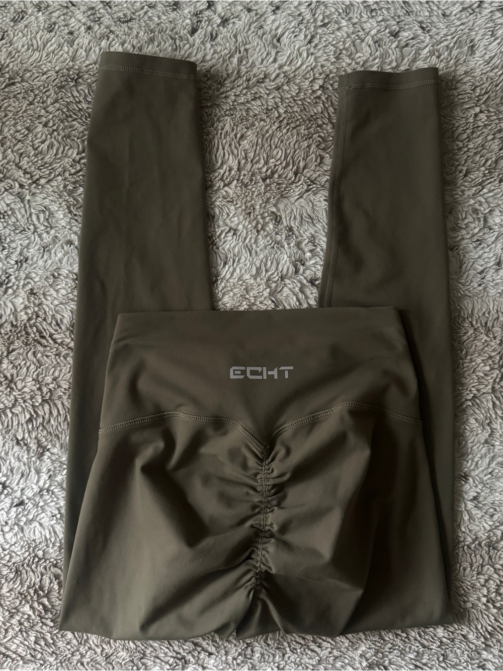 ECHT Olive Scrunch High-Rise Leggings